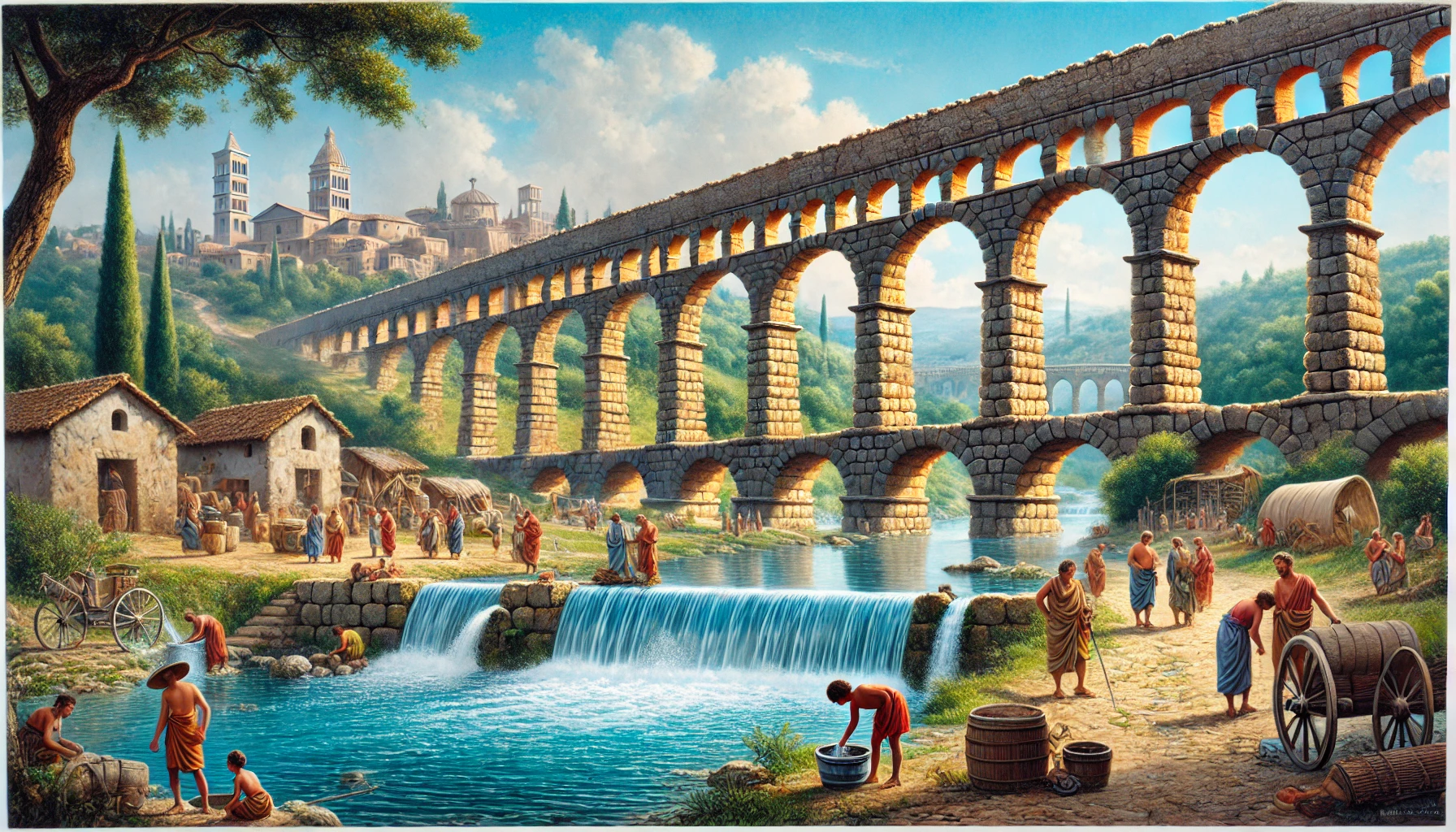 Historical Aqueducts and Spring Water Transportation